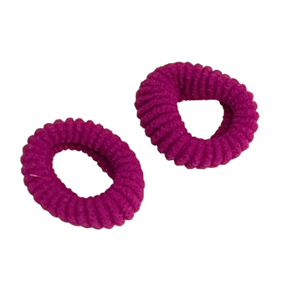 American Girl Doll Hair Ties 2 Ponytail Holders Elastic Style Accessories Purple